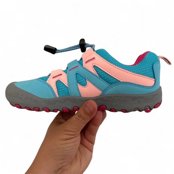 Mishansha Sneakers Girls Hiking Shoes Lightweight Velcro Pink . Size 3 - Picture 7 of 16